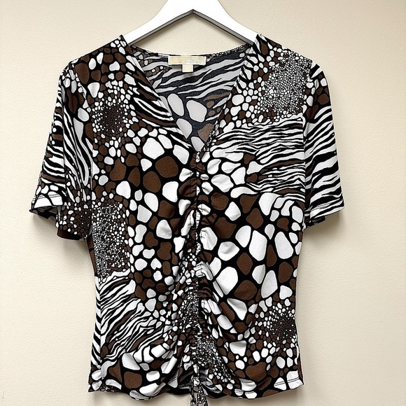 Micheal Kors Blouse Office Siren Workwear Stretch Size Medium - Picture 1 of 10